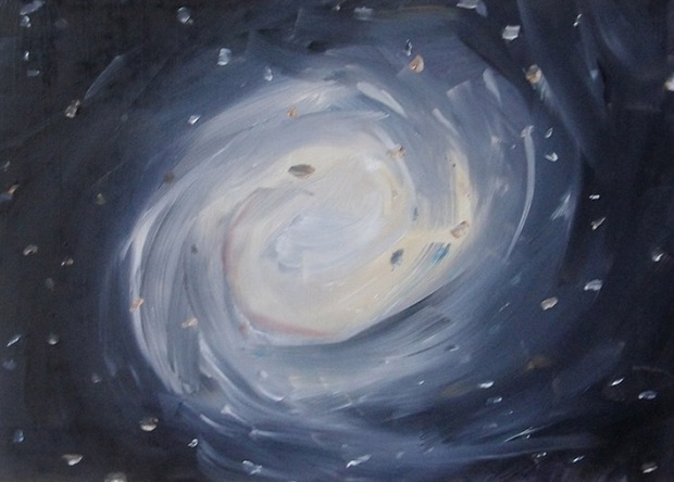 Martin Sander, "Galaxy", oil on board, 30 x 22 cm, 2013