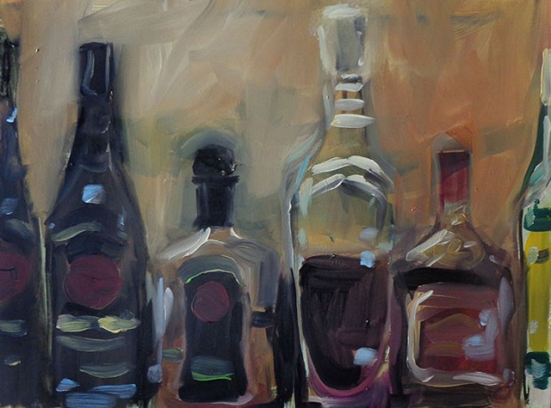 Martin Sander, “rum”, oil on board, 30 X 22 cm, 2014