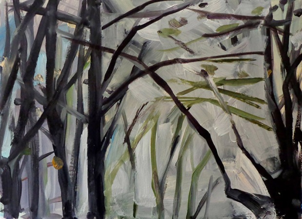 Martin Sander, "Forest", oil on board, 30 x 22 cm, 2014