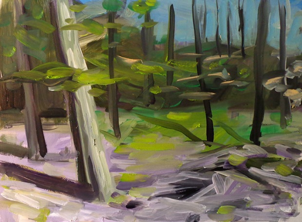 Martin Sander, "Wild Forest", oil on board, 30 X 22 cm, 2014