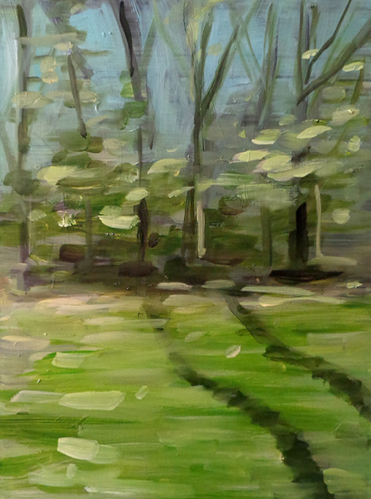 Martin Sander, "Forest", oil on board, 30 X 22 cm, 2014