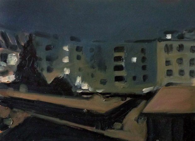 Martin Sander, “Night”, oil on board, 30 X 22 cm, 2012