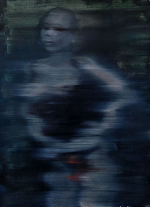 Martin Sander, “domina”, oil on board, 30 X 22 cm, 2014