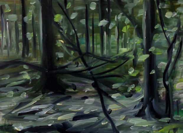Martin Sander, “forest”, oil on board, 30 X 22 cm, 2014