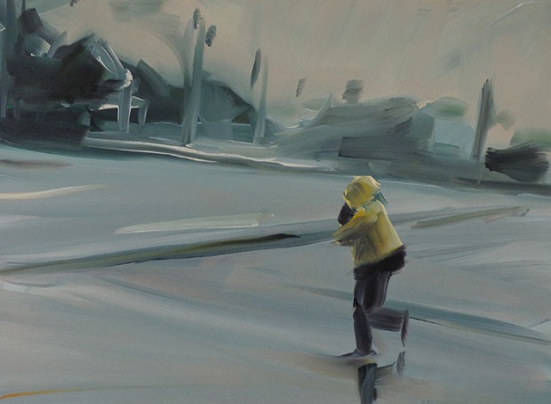 Martin Sander, “a stormy week III”, oil on board, 30 X 22 cm, 2014